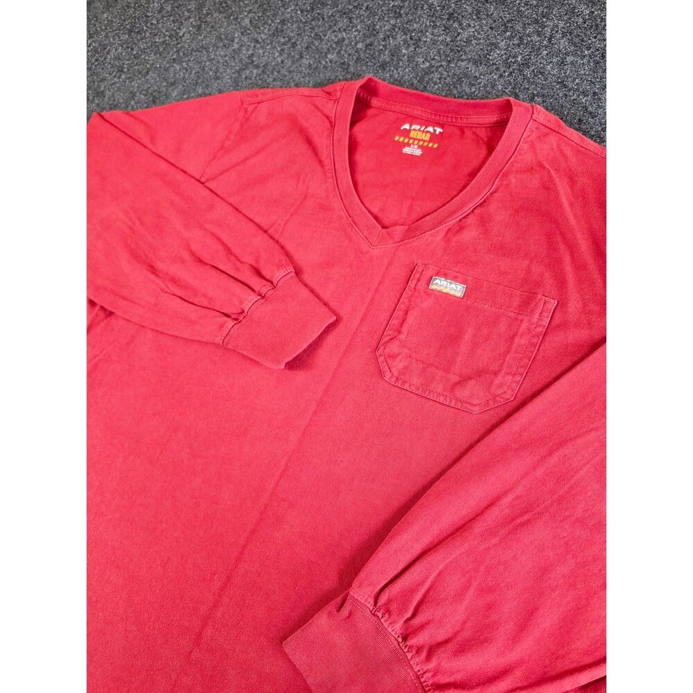 Ariat Rebar Women's Large Work Hard Live Free Long Sleeve V Neck Workwear Shirt